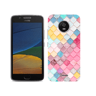 Multi Coloured Small Triangle Printed Cover for Moto G5 Plus