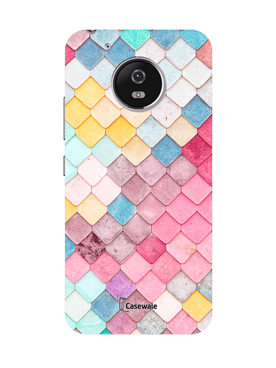 Multi Coloured Small Triangle Printed Cover for Moto G5 Plus