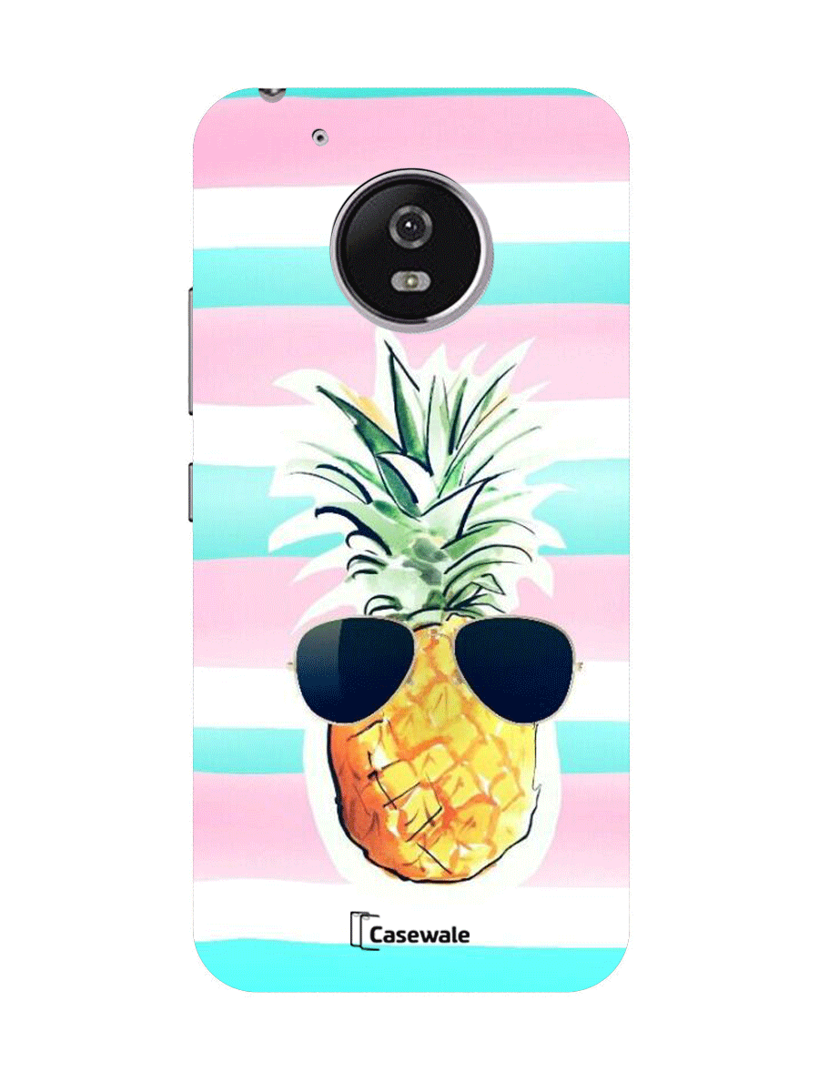 Summer Pineapple cool Printed Cover for Moto G5 Plus