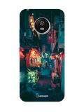 Night Street View Printed Cover for Moto G5 Plus