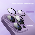 iPhone 14 Series Gradient Frosted Lanyard Case with Lens Protector & Wrist Strap