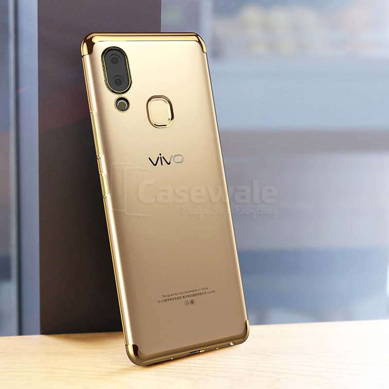 High-end Fashion Transparent Plated Case for Vivo V9