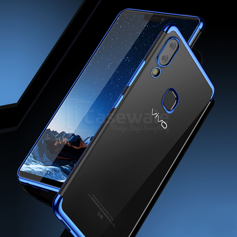 High-end Fashion Transparent Plated Case for Vivo V9
