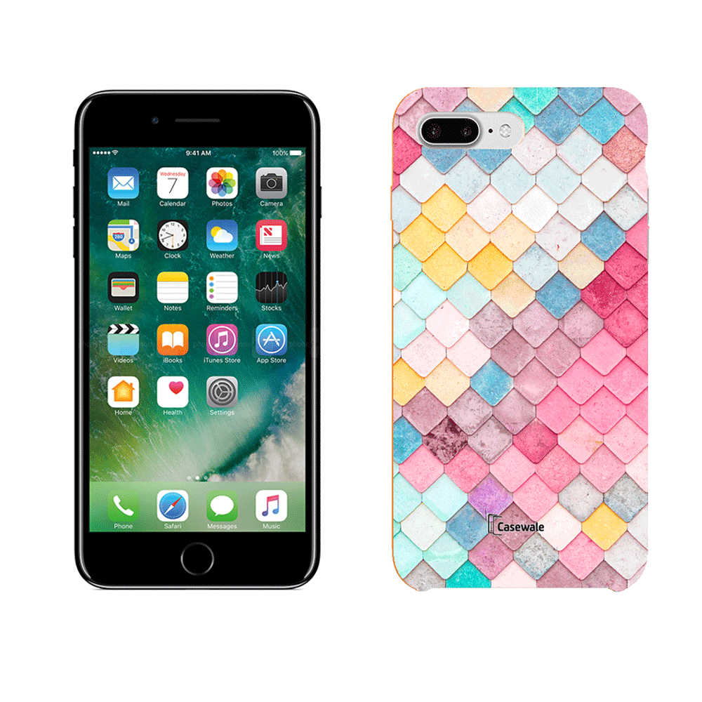 Multi Coloured Small Triangle Printed Cover for iPhone 7 Plus