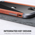 R-JUST Luxury Aluminum Metal Wood Bumper Case for iPhone 11 Series