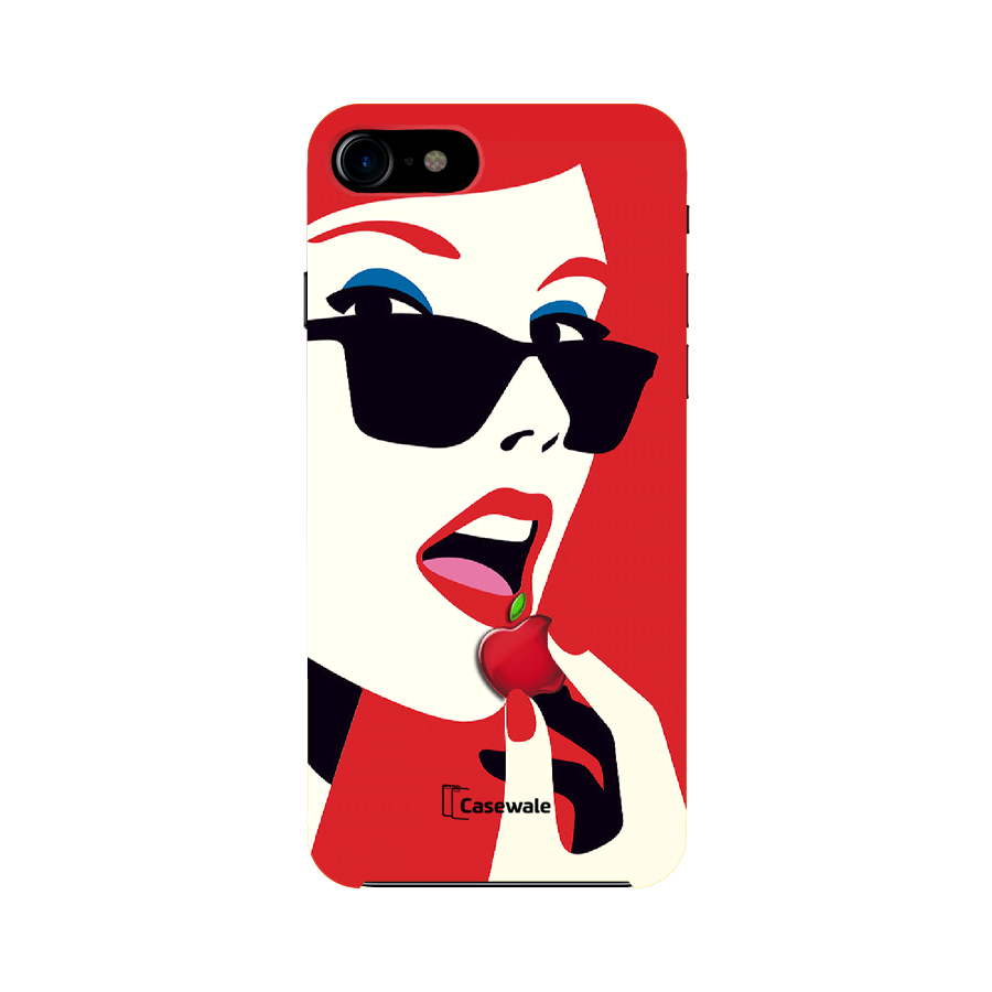 Red Apple Printed Cover for iPhone 7