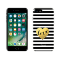 Striped Design Love Printed Cover for Apple iPhone 7