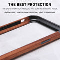 R-JUST Luxury Aluminum Metal Wood Bumper Case for iPhone 11 Series