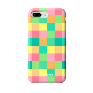 MultiColor Squares Printed Cover for iPhone 7, 7 Plus