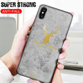 Luxury Gold Textured Deer Pattern Soft Case For iPhone X