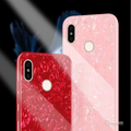 Luxury Marble Pattern Tempered Glass Case for Redmi Y2