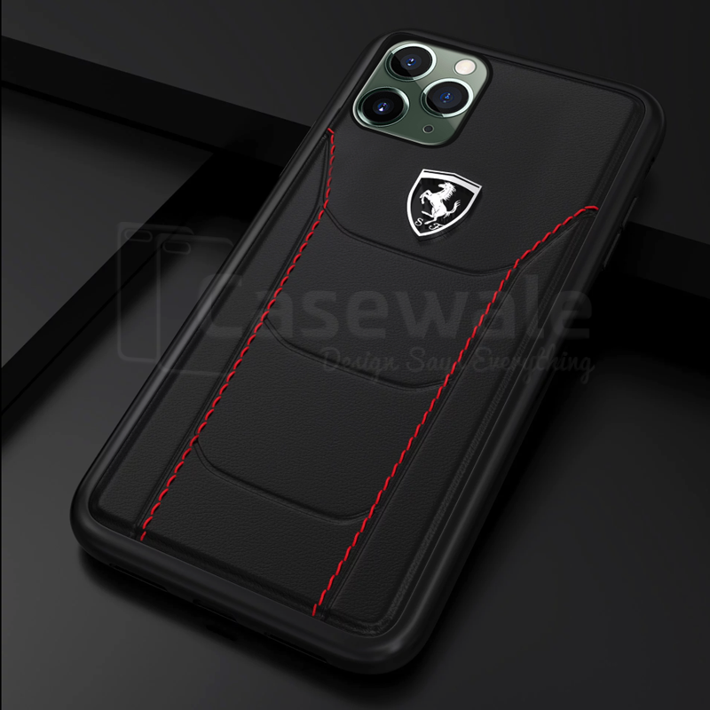 Ferrari ® Genuine Leather Crafted Limited Edition Case for iPhone 12 Series