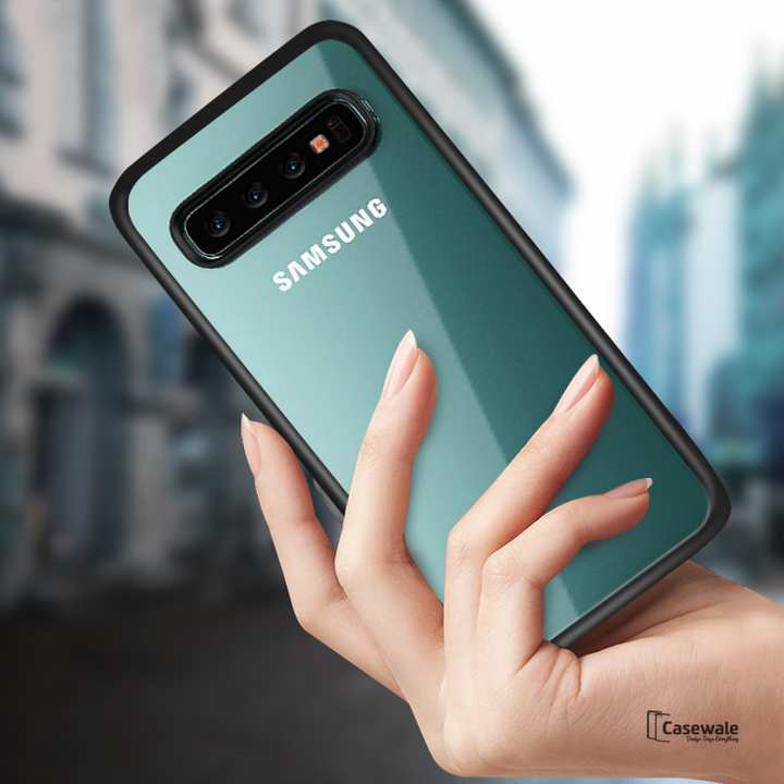 Transparent Hybrid Shockproof Bumper Case For Galaxy S10/ S10 Plus