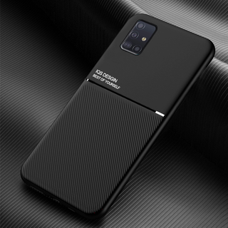 IQS Design Soft Leather Texture Case with Magnetic Car Vent For Galaxy A71