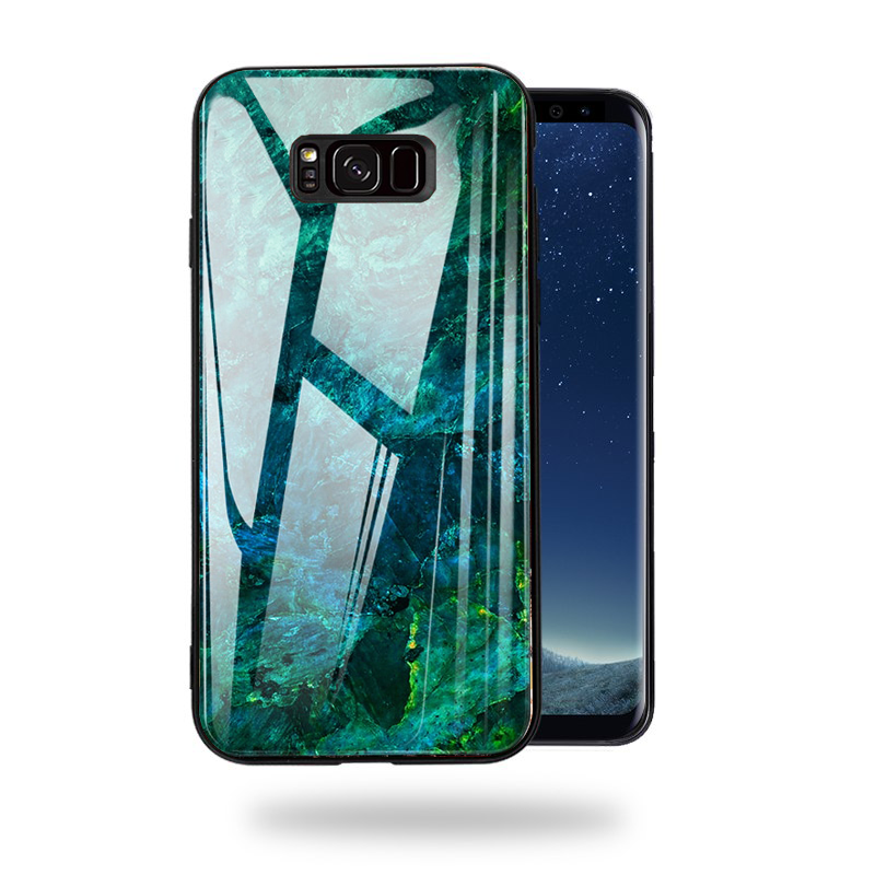Luxury Artistic Marble Glass Case for Galaxy S8/ S8 Plus