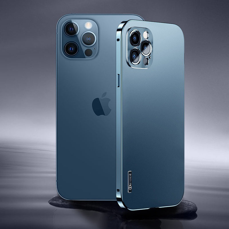 iPhone 12 Series Metal Camera Protective Shell Glass Case