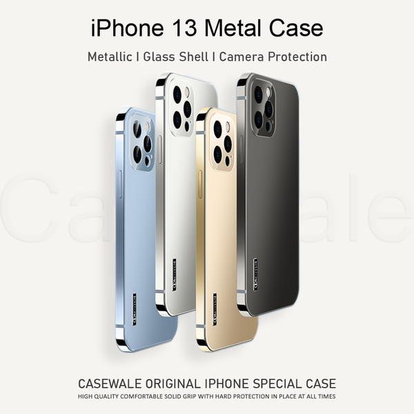 iPhone 13 Series Metal Camera Protective Shell Glass Case