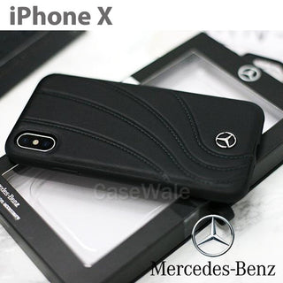 Mercedes Benz ORGANIC II Genuine Leather Hard Case for iPhone XS