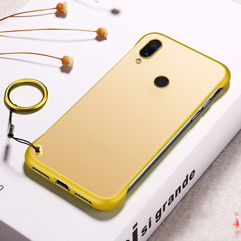 Luxury Frameless Semi Transparent Ring Finger Case for REDMI NOTE 7 / 7 Pro