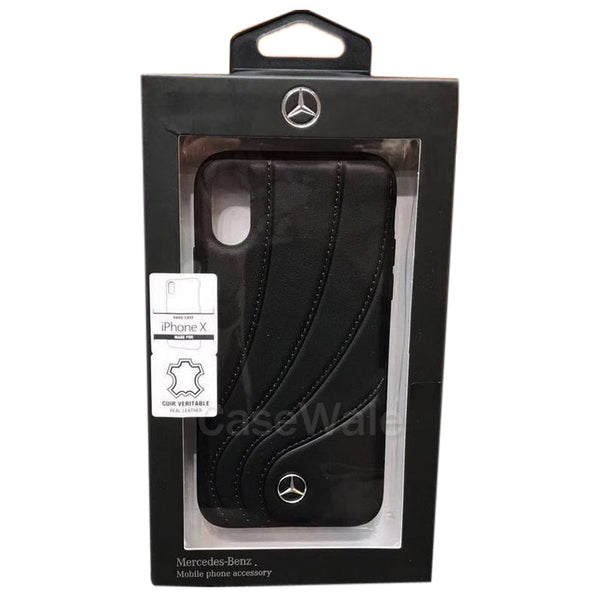 Mercedes Benz ORGANIC II Genuine Leather Hard Case for iPhone X