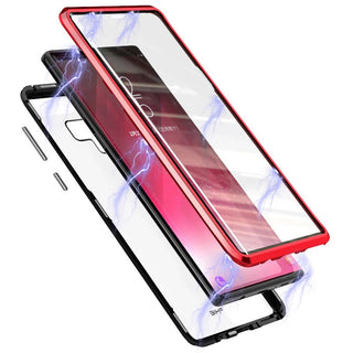 LUPHIE Double Sided Aluminum Metal Glass Case for Galaxy Note 9
