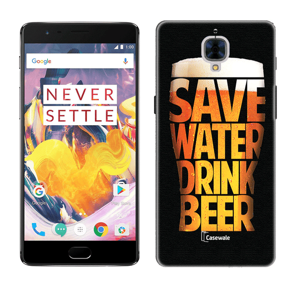 Save Water Drink Beer Printed Cover for  OnePlus 3T