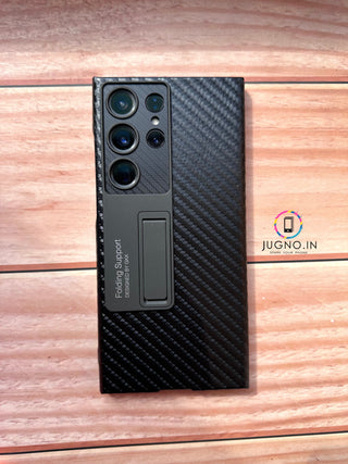 Galaxy S23 Ultra Luxury Carbon Fiber Kickstand Case