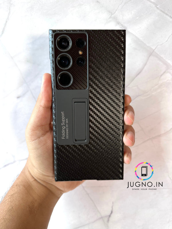 Galaxy S23 Ultra Luxury Carbon Fiber Kickstand Case