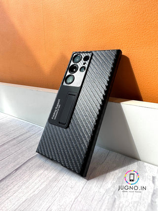 Galaxy S23 Ultra Luxury Carbon Fiber Kickstand Case
