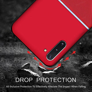 IQS Design Soft Leather Texture Case with Magnetic Car Vent for Galaxy Note 10 Series