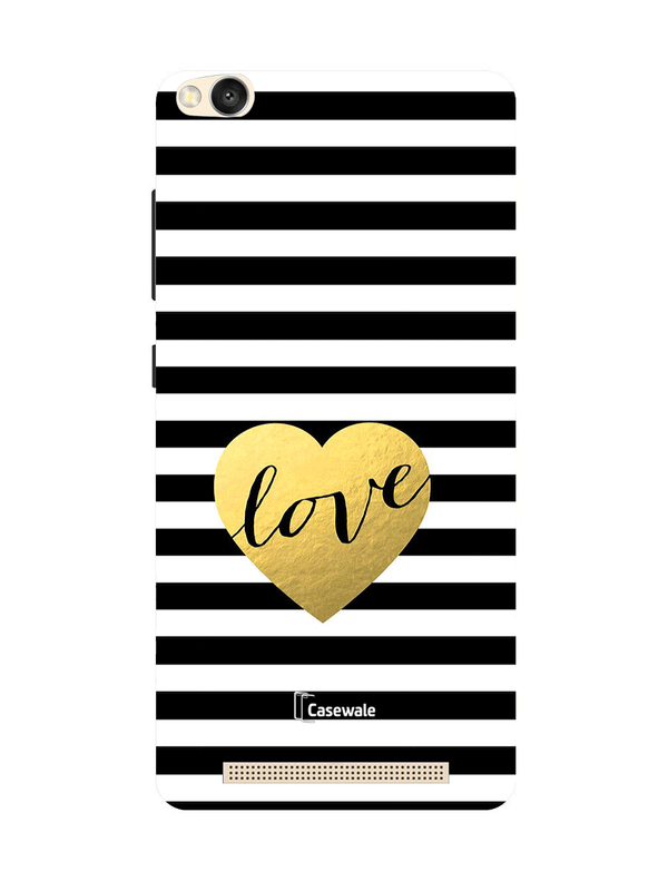 Striped Design Love Printed Cover for Redmi 4A