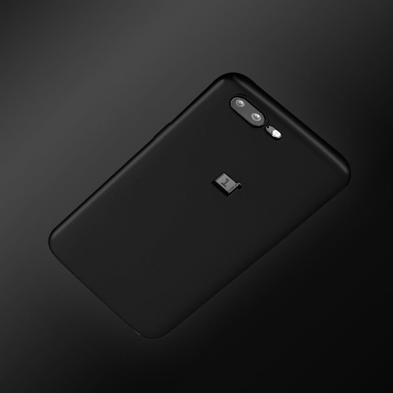 Oneplus 5 Logo Cut Ultra Thin Jet Black Hard Pc Case