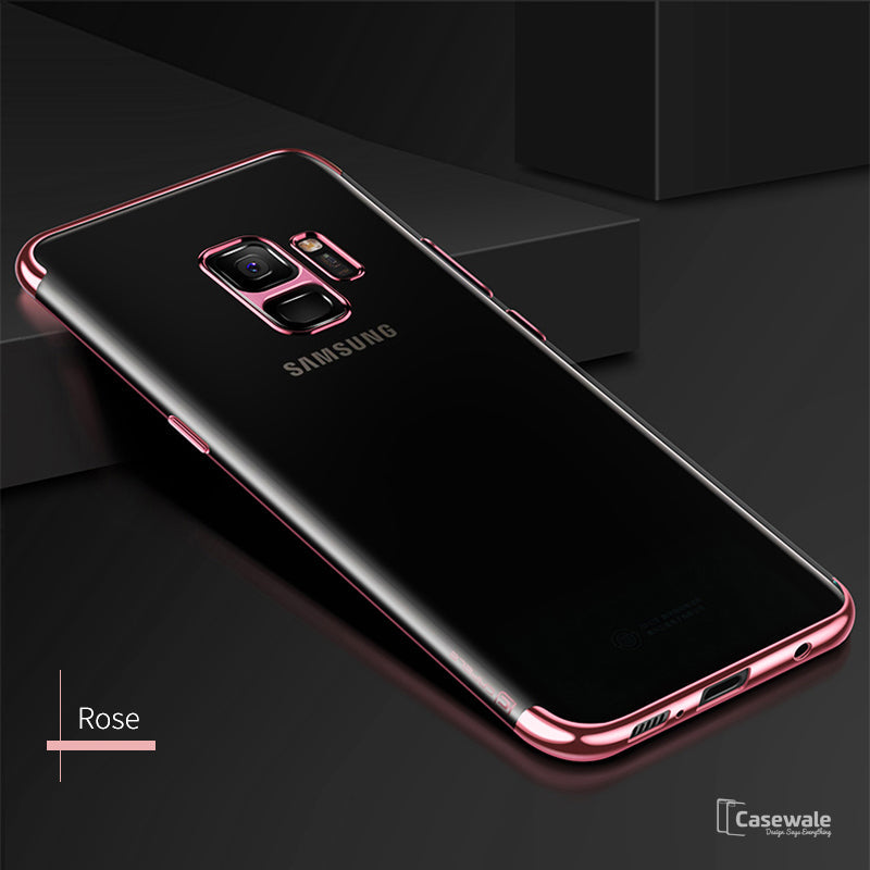 Galaxy S9/S9 Plus High-end Fashion Transparent Plated Phone Case