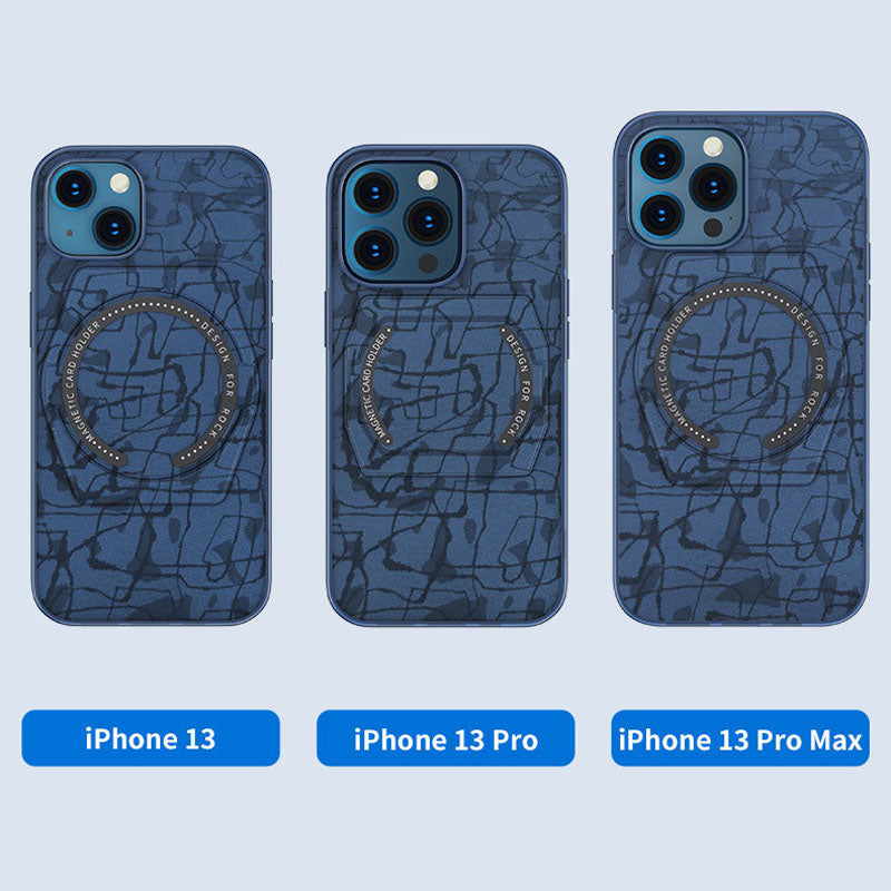 iPhone 13 Series Luxury Shockproof TPU Foldable Stand Back Case