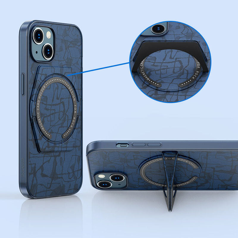 iPhone 13 Series Luxury Shockproof TPU Foldable Stand Back Case