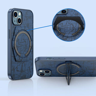 iPhone 13 Series Luxury Shockproof TPU Foldable Stand Back Case