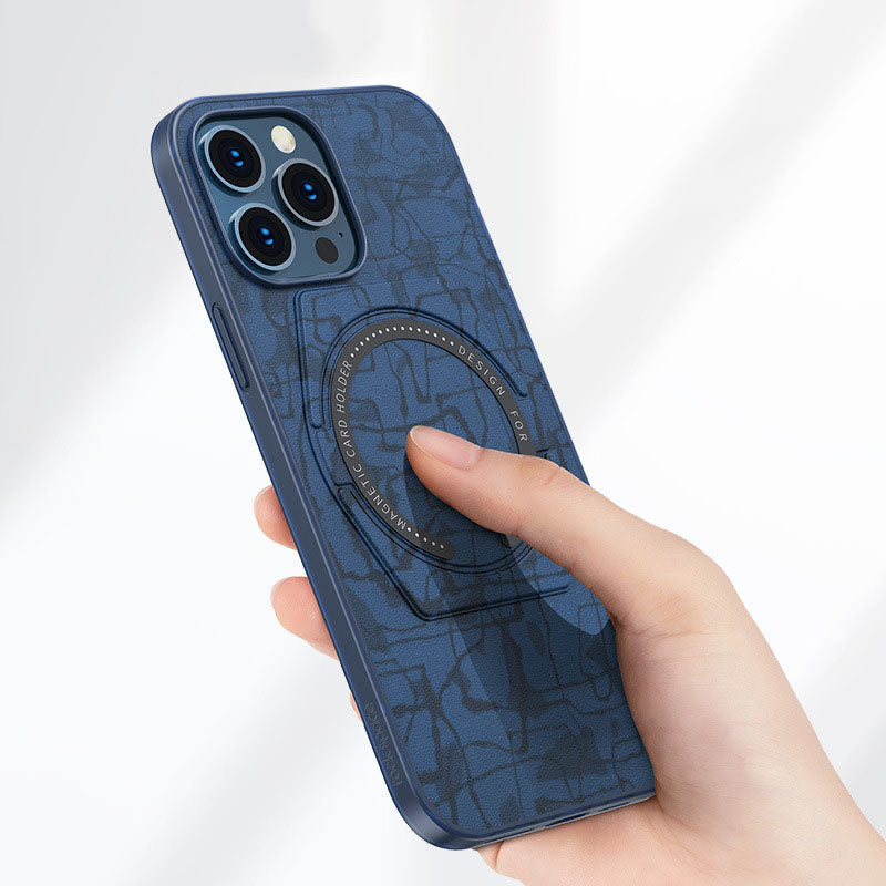 iPhone 13 Series Luxury Shockproof TPU Foldable Stand Back Case