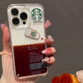 iPhone 13 Series Float Starbucks Flow Liquid Coffee Case