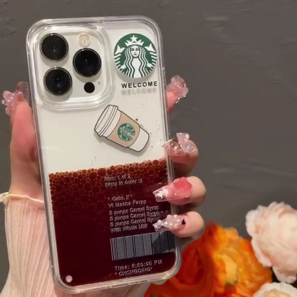 iPhone 13 Series Float Starbucks Flow Liquid Coffee Case