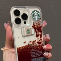 iPhone 13 Series Float Starbucks Flow Liquid Coffee Case