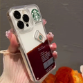 iPhone 13 Series Float Starbucks Flow Liquid Coffee Case