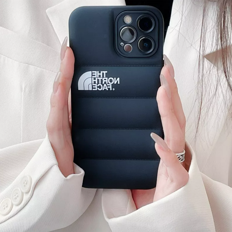 iPhone 14 Series New Luxury Soft Down Jacket Pattern Case
