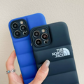 iPhone 14 Series New Luxury Soft Down Jacket Pattern Case