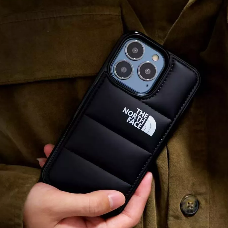 iPhone 14 Series New Luxury Soft Down Jacket Pattern Case