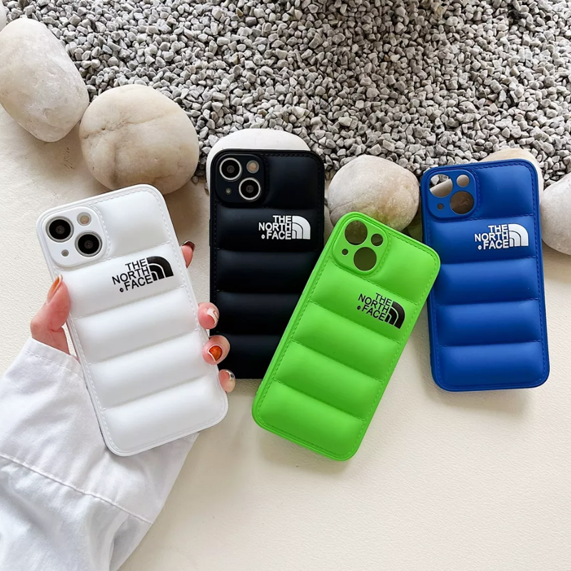iPhone 14 Series New Luxury Soft Down Jacket Pattern Case