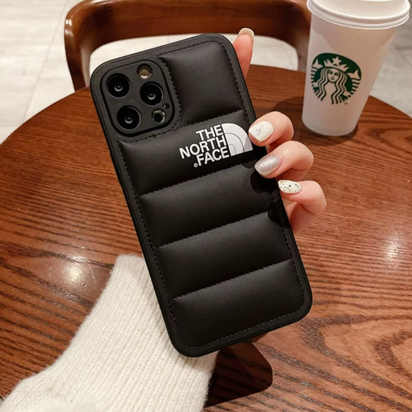 iPhone 14 Series New Luxury Soft Down Jacket Pattern Case