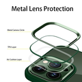 iPhone Series Soft Transparent Metal Camera Protection Case