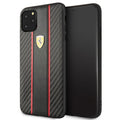 Ferrari Leather Carbon Fiber Hard Case for iPhone 11 Series