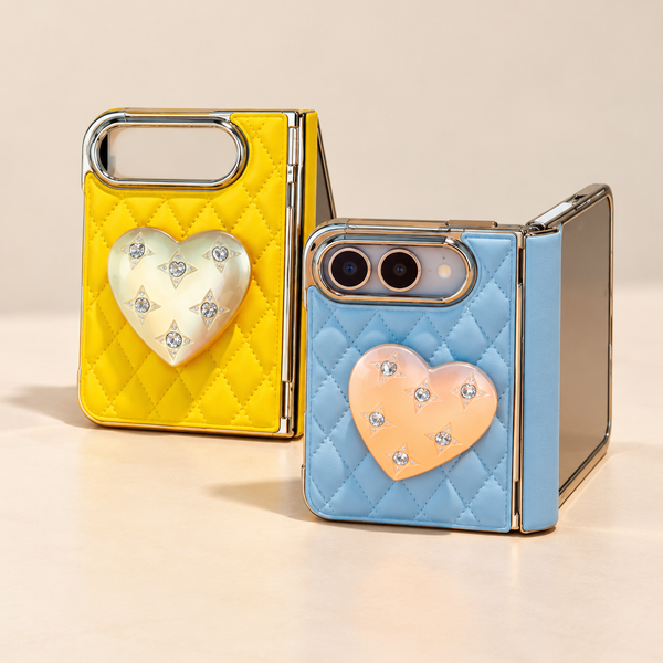 Quilted Heart Stand Case for iPhone Duo