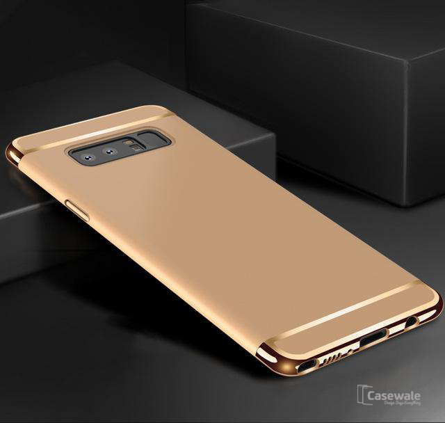 Luxury Gold Plating 3 in 1 Back Case for Samsung Galaxy Note 8